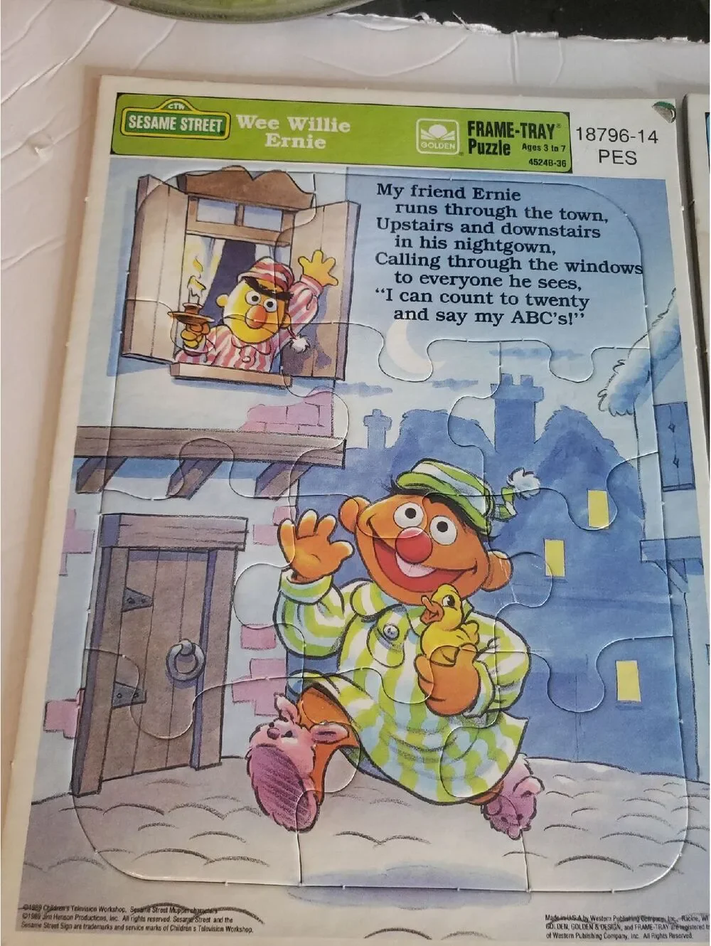 Sesame Street Vintage Puzzles 1989 x3 Golden